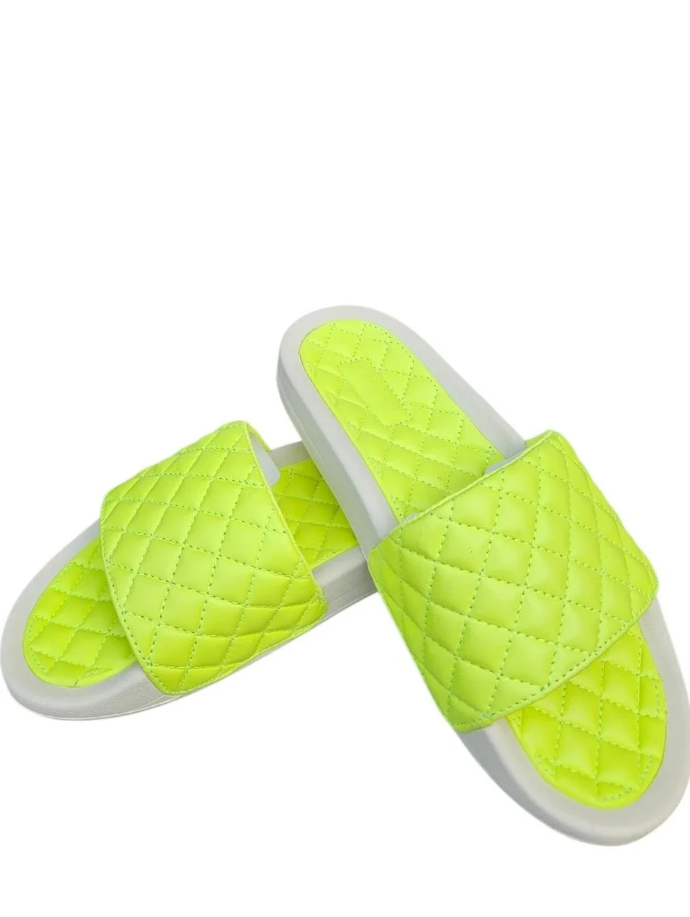 NWT APL Athletic Propulsion Labs Lusso Slide Energy Pristine Neon Yellow Sz 6 - Picture 5 of 5